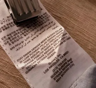 (M) Camisa Guess de manga larga azul