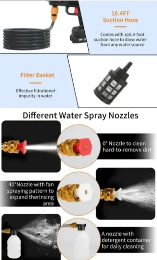 HIDROLIMPIADORA INALÁMBRICA PORTÁTIL 2 BATERÍAS.