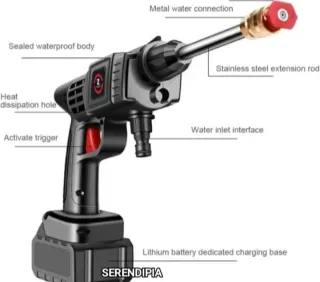 HIDROLIMPIADORA INALÁMBRICA PORTÁTIL 2 BATERÍAS.