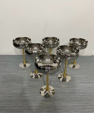 Set sei coppe in acciaio inossidabile