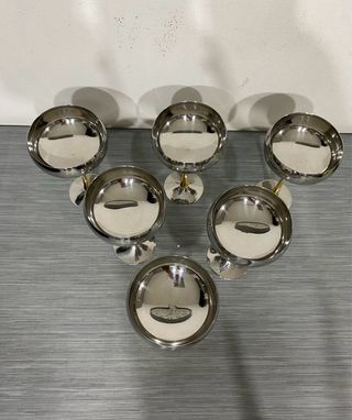 Set sei coppe in acciaio inossidabile