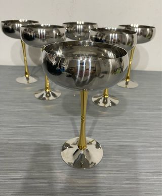 Set sei coppe in acciaio inossidabile