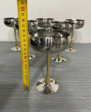 Set sei coppe in acciaio inossidabile