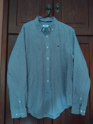 Camisa Pedro del Hierro cuadros blanco y negro