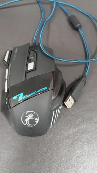 Ratón Gaming 7D con Cable Azul