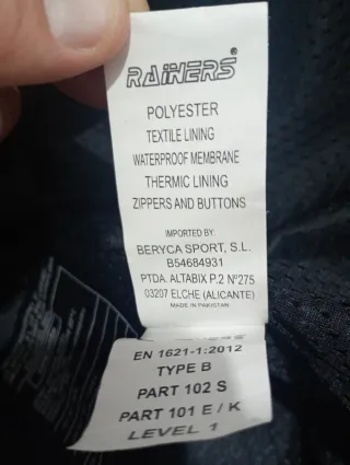 Chaqueta de moto RAINERS Talla 6XL