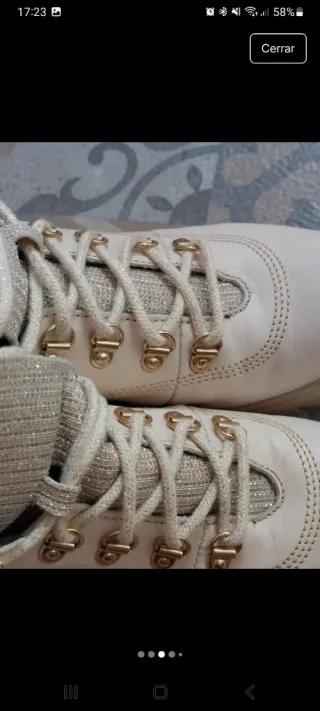 Botines D'Chicas Talla 36 Beige/Marrón