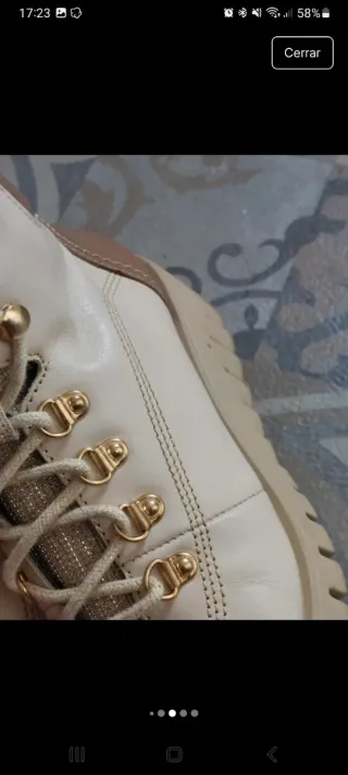 Botines D'Chicas Talla 36 Beige/Marrón