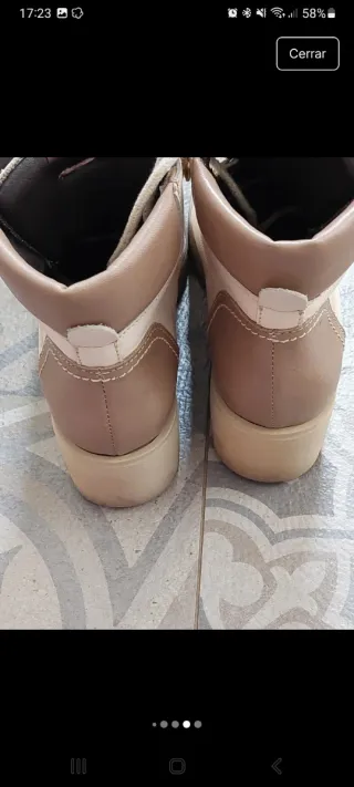 Botines D'Chicas Talla 36 Beige/Marrón