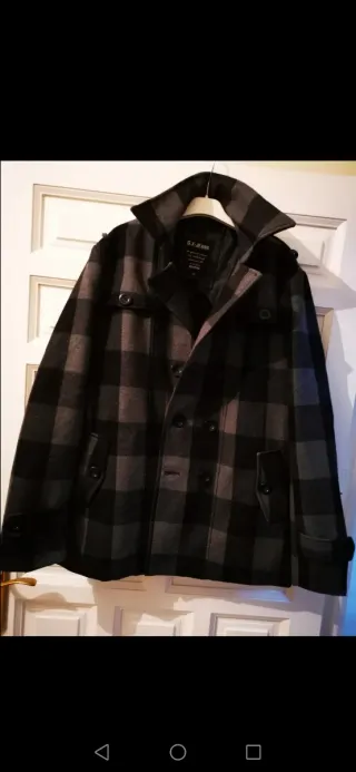 Abrigo cuadros hombre Talla M