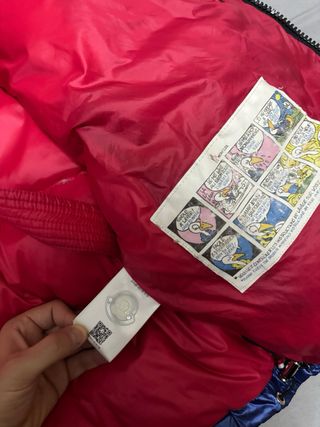 Piumino Moncler Blu Notte Lucido con cappuccio