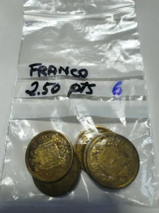 Monedas Franco España      (varias épocas y a