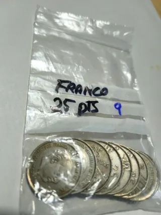 Monedas Franco España      (varias épocas y a
