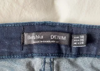 Pantalón vaquero para mujer Bershka Denim Talla M