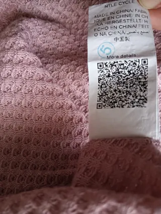 Blusa talla 48-50(2XL) rosa péplum con encajemujer