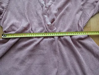 Blusa talla 48-50(2XL) rosa péplum con encajemujer