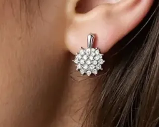 Pendientes de plata con brillantitos