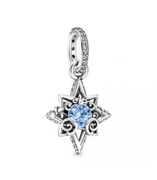 COLGANTE PANDORA DE CORAZÓN AZUL CENICIENTA DISNEY