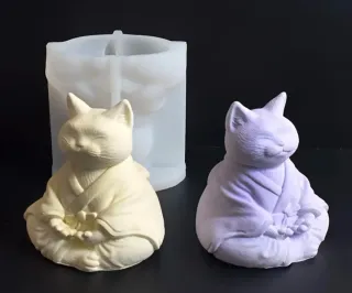 Molde para velas gato y oso