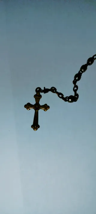 Rosario vintage con astuccio esagonale