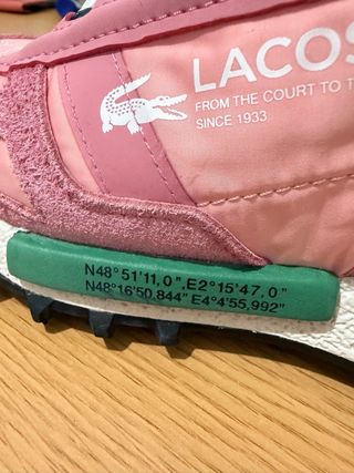 Zapatillas Lacoste Mujer Rosa y Azul