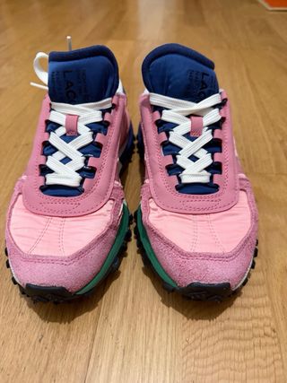Zapatillas Lacoste Mujer Rosa y Azul