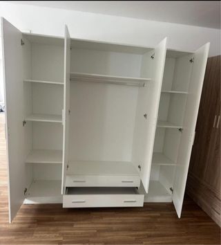 Armario Blanco y Beige