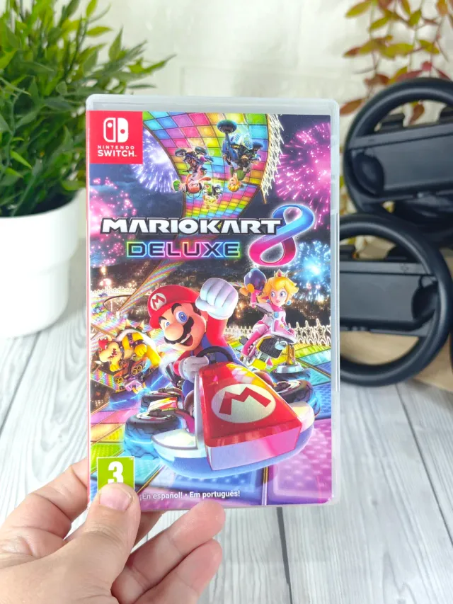 Juego Mario Kart Deluxe 8 + 2 Volantes
