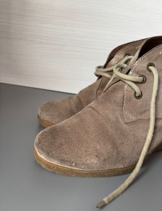 Botines de ante beige