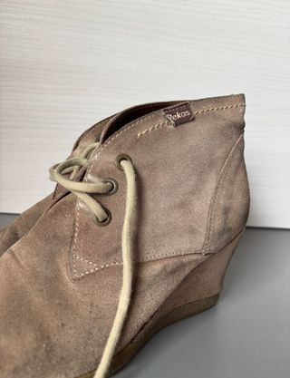 Botines de ante beige