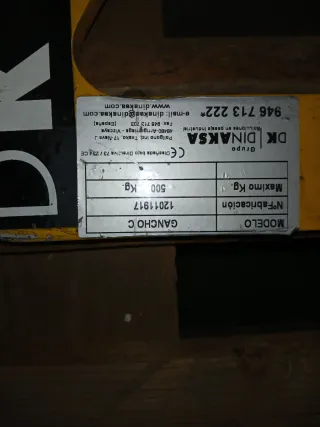 Gancho C para carretes 300mm 500kg