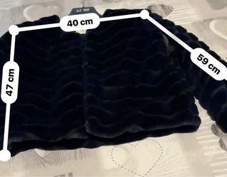 Pelliccia ecologica blu donna Jacqueline & Tims