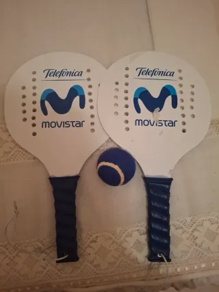 2 Raquetas Movistar + Pelota Tenis