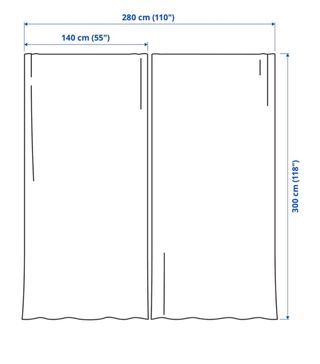 Cortinas Beige Ikea (140x300cm)
