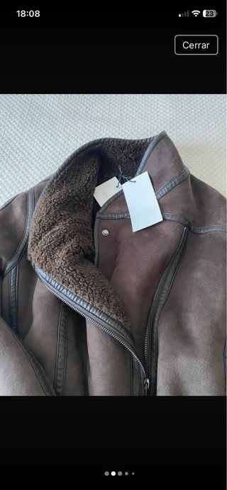 Cazadora Zara efecto ante