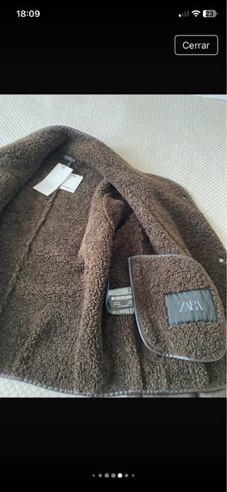 Cazadora Zara efecto ante