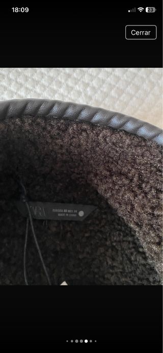 Cazadora Zara efecto ante