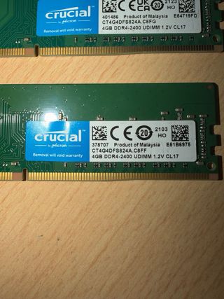 3x 4GB DDR4 2400MHz Crucial - 12GB RAM PC