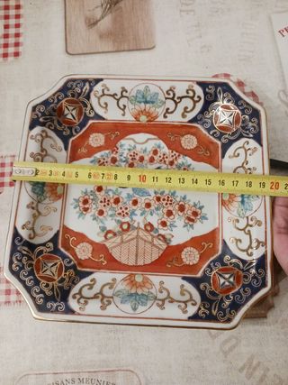 Plato porcelana vintage pájaros Japón