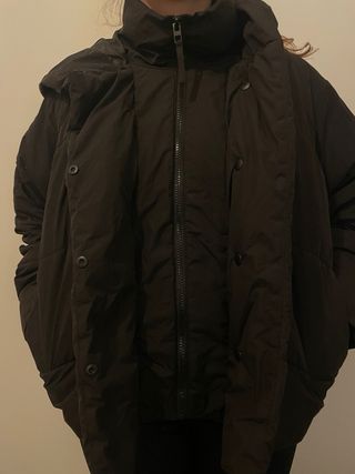 Campera Abrigo Negra Primark