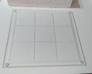 Juego de Damas y Tres en Raya de Vidrio