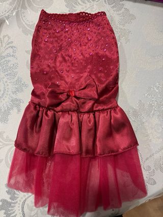 Vestido para perrita rojo fiesta