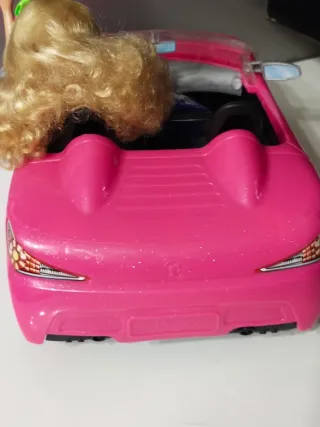 Coche rosa Barbie descapotable