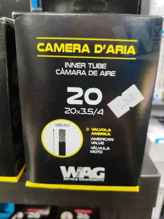 Cámara 20 Fat Bike Válvula Americana