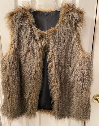 Chaleco de pelo sintético multicolor