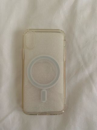 Custodia iPhone XS trasparente con ricarica wireless