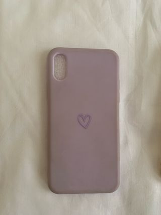 Custodia iPhone XS Viola con Cuore