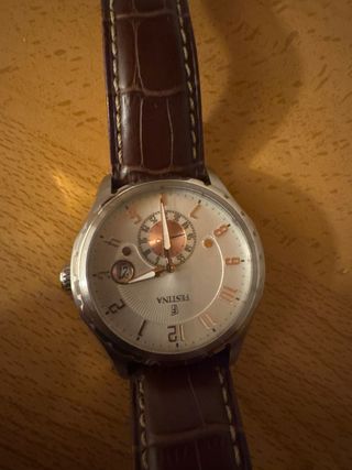 Reloj Festina Correa Cuero Marrón y Plata