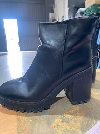 Botines negros plataforma tacón