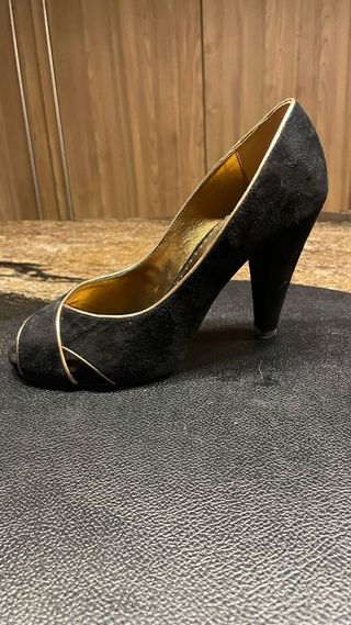 Zapatos tacón Massimo Dutti. Zapato fiesta